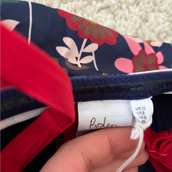 NWOT Boden Swim Tankini Floral Top Size 8 - Picture 7 of 8